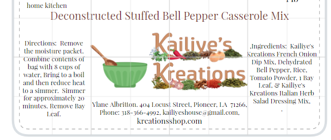 Stuffed Bell Pepper Casserole