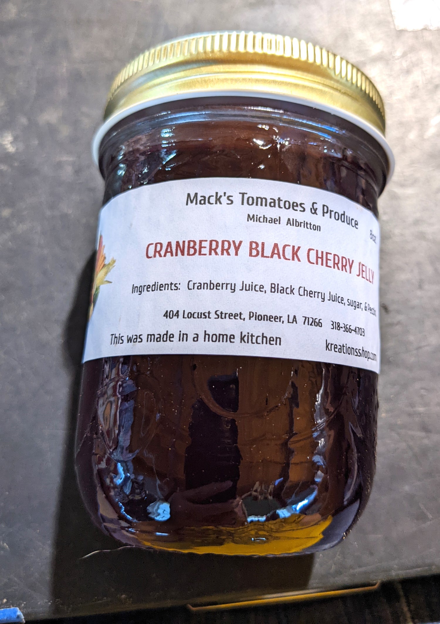 Cranberry Black Cherry Jelly
