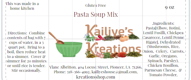 Gluten-Free Pasta Soup Mix