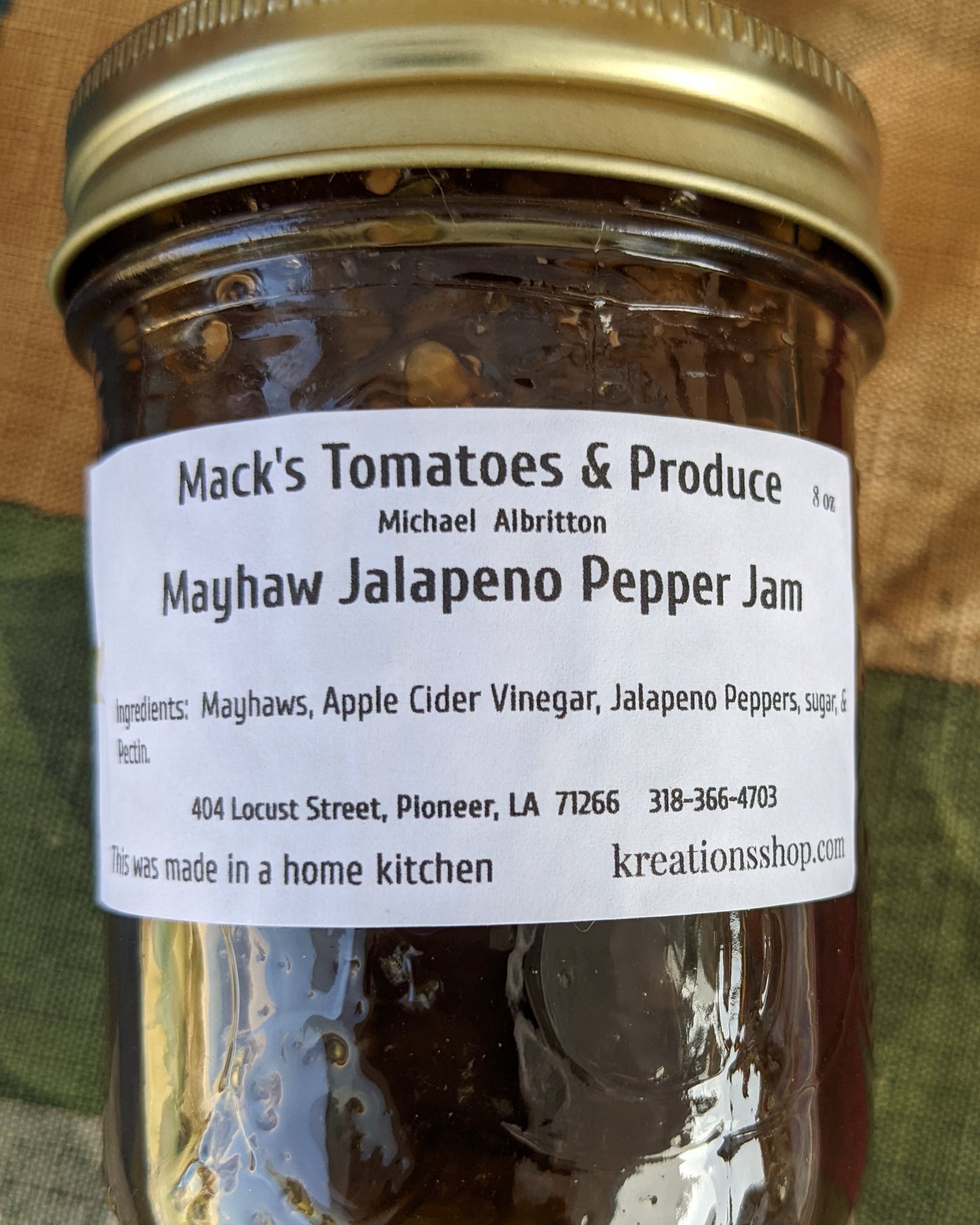 Mayhaw Jalapeno Pepper Jam